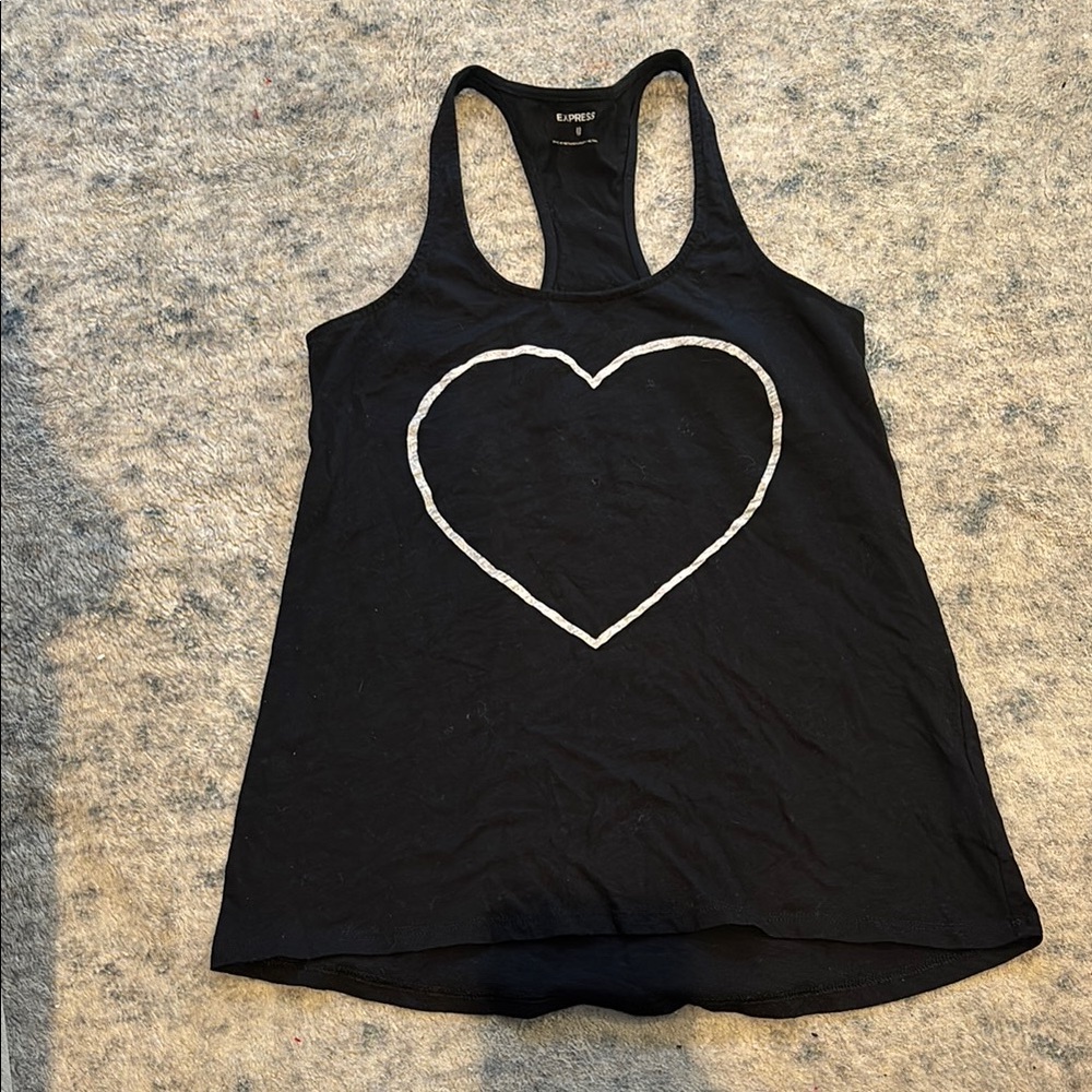 Women's Black Heart Tank Top